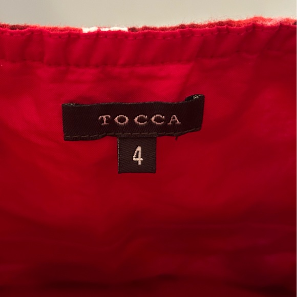 Tocca Red White Floral Strapless Formal Valentine’s Day Cocktail Classic Dress 4 - Picture 9 of 10